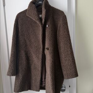 Cinzia Rocca Icons Dark Brown Wool Angora mohair  Peacoat size 6